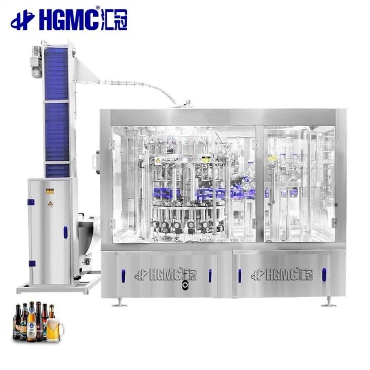 18-18-6 Type Glass Bottle Beer Rinsing Filling Capping 3 in 1 Unit Machine